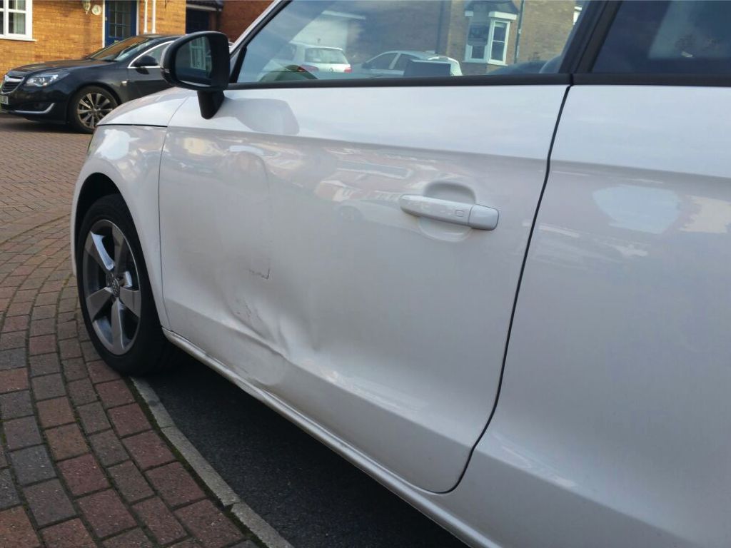 Audi A1 side damage